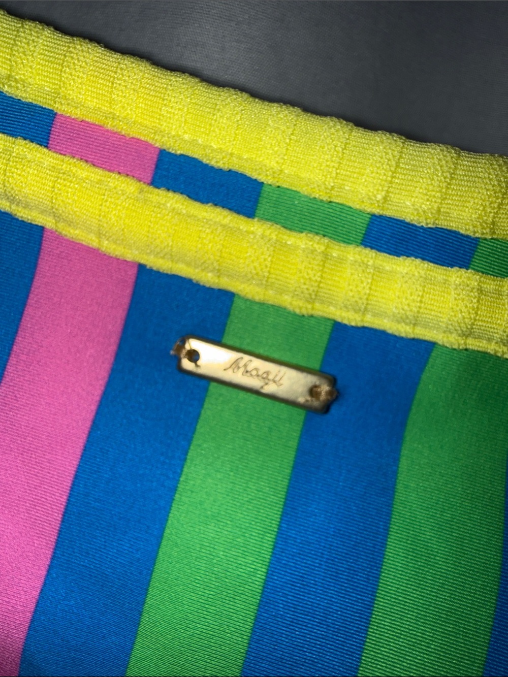 Maaji Rainbow Stripe Underwire Bikini Set Made in Columbia REVERSIBLE - Picture 3 of 7